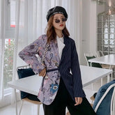 Floral Long Sleeve Blazer With Pockets